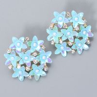 Simple Multicolor Flower Ball Stud Earrings main image 4