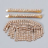 Fashion Full Diamond Tassel Hairpin Set main image 3