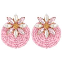 Fashion Colorful Round Braided Earrings Wholesale main image 3