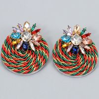 Fashion Colorful Round Braided Earrings Wholesale main image 4