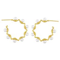 Heart Pentagonal Star Pearl Earrings main image 5