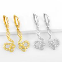 Fashion Snake-shaped Diamond-studded Earrings main image 2