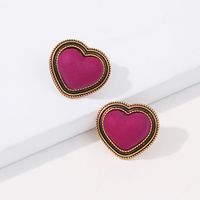 Fashion Multicolor Retro Heart-shape Earrings main image 4
