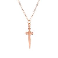 Fashion Cross Heart Shape Crown Copper Plating Artificial Rhinestones Zircon Necklace sku image 4