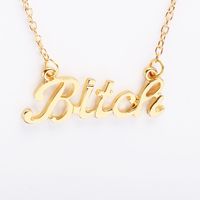 Simple Letter Stitching Word Pendant Necklace sku image 1
