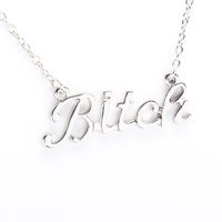 Simple Letter Stitching Word Pendant Necklace sku image 2