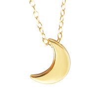 Fashion Simple Moon Pendant Alloy Necklace sku image 1