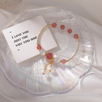 Special-shaped Pearl Strawberry Crystal Beaded Bracelet sku image 1