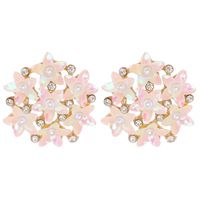 Simple Multicolor Flower Ball Stud Earrings sku image 2