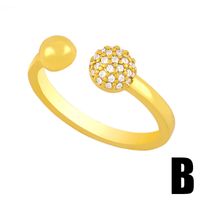 Anillo Abierto De Circonita Bola Clásica De Moda sku image 2