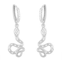 Fashion Snake-shaped Diamond-studded Earrings sku image 2