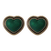 Fashion Multicolor Retro Heart-shape Earrings sku image 1