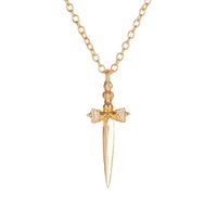 Fashion Cross Heart Shape Crown Copper Plating Artificial Rhinestones Zircon Necklace sku image 3