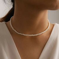 Simple Fashion Alloy Pearl Necklace sku image 1