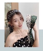 Korean Simple Polka Dot Bow Ribbon Headband main image 3