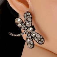 Fashion Dragonfly Colorful Diamond Earrings main image 4