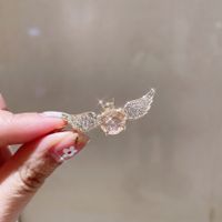 Korean Angel Wings Pink Crystal Hairpin main image 2