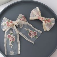Korean Embroidery Rose Streamer Hairpin main image 5