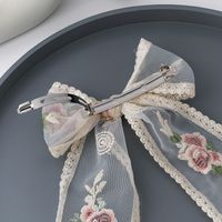 Korean Embroidery Rose Streamer Hairpin main image 6