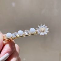 Korean Pearl Flower Crystal Hairpin main image 5