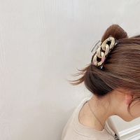 Épingle À Cheveux Acrylique En Forme De Chaîne Géométrique Coréenne main image 1