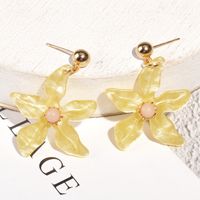 Korean Flower Pearl Earrings Wholesale main image 1