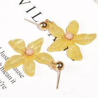 Korean Flower Pearl Earrings Wholesale main image 4