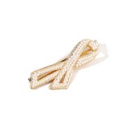 Fashion Simple Pearl Bow Hair Clip main image 6