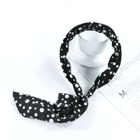 Korean Simple Polka Dot Bow Ribbon Headband sku image 1