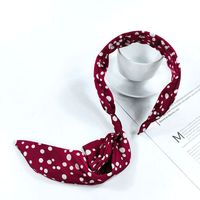 Korean Simple Polka Dot Bow Ribbon Headband sku image 2