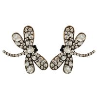 Fashion Dragonfly Colorful Diamond Earrings sku image 1