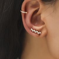 Wholesale Jewelry Fashion Geometric Alloy No Inlaid Plating Earrings sku image 5