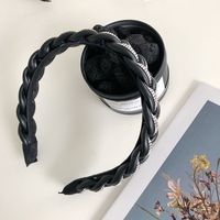 Korean Woven Rhinestone Wide-sided Headband sku image 2