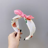 Children's Fabric Floral Fruit Colorful Bowknot Wide-sided Sponge Headband sku image 11