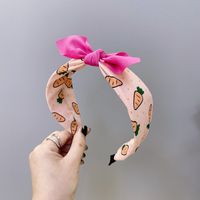 Children's Fabric Floral Fruit Colorful Bowknot Wide-sided Sponge Headband sku image 13
