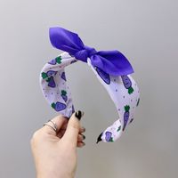 Children's Fabric Floral Fruit Colorful Bowknot Wide-sided Sponge Headband sku image 16