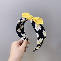 Children's Fabric Floral Fruit Colorful Bowknot Wide-sided Sponge Headband sku image 3
