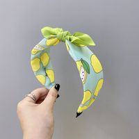 Children's Fabric Floral Fruit Colorful Bowknot Wide-sided Sponge Headband sku image 20