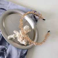 Fashion Crystal Pearl Winding Thin Headband sku image 3