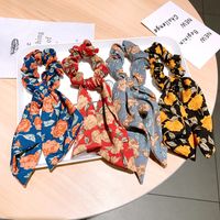 Scrunchies De Pelo De Perlas Con Lazo Floral Coreano sku image 5
