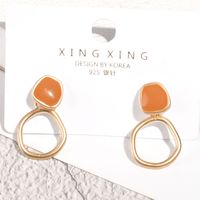 Korean Simple Gem Earrings sku image 1