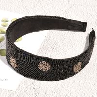 Fashion Baroque Handmade Bead Rhinestone Wide-brimmed Headband sku image 3