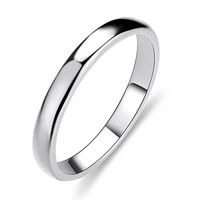 Simple Style Round Solid Color Stainless Steel Rings In Bulk sku image 2