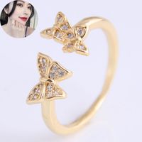 Korean Fashion Simple Butterfly Open Ring main image 1