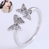 Korean Fashion Simple Butterfly Open Ring main image 3
