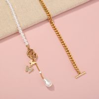 Simple Diamond Butterfly Long Pendant Necklace main image 4