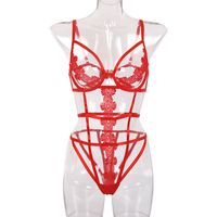 Sexy Flower Bandage Stitching Striped Sling Fun One-piece Suit main image 6