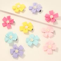 Korean Children's Cute Flowers Hair Clip Set sku image 1