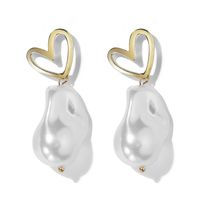 Boucles D&#39;oreilles En Perles D&#39;amour Sauvage De La Mode Coréenne main image 6