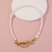 Simple Pure White Highlight Pearl Necklace main image 2
